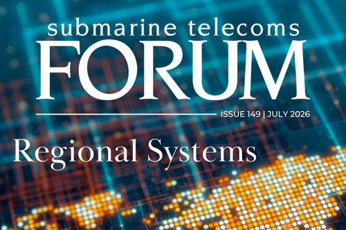 SubTel Forum Magazine Issue 149 cover featuring Regional Systems and a digital global connectivity map