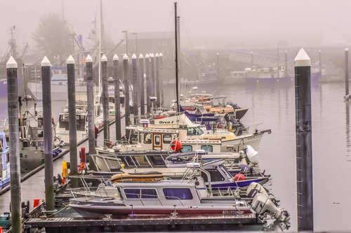 Boats at Seward Harbor in Alaska
