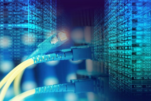 Fiber-optic connections in data-center network equipment