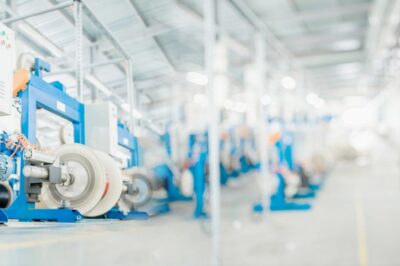 Industrial production line manufacturing fiber optic cable