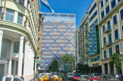 Guayaquil business district, illustrating Telconet's new Ecuador data center