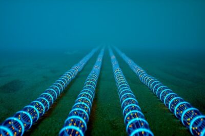 Fiber optic cables crossing the ocean floor, illustrating the Vocus Australia-Singapore Cable fault